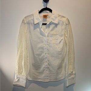 Tory Burch White Button-Up Shirt